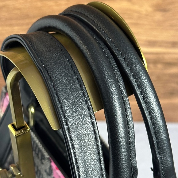 Juicy Couture | Word On The Street Rose Logo Print Satchel Bag Y2K - Picture 4 of 16